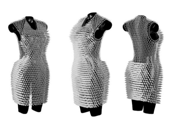3D打印衣服越來越普遍 服裝設計專業學生3D打印裙子_e鍵3D打印服務